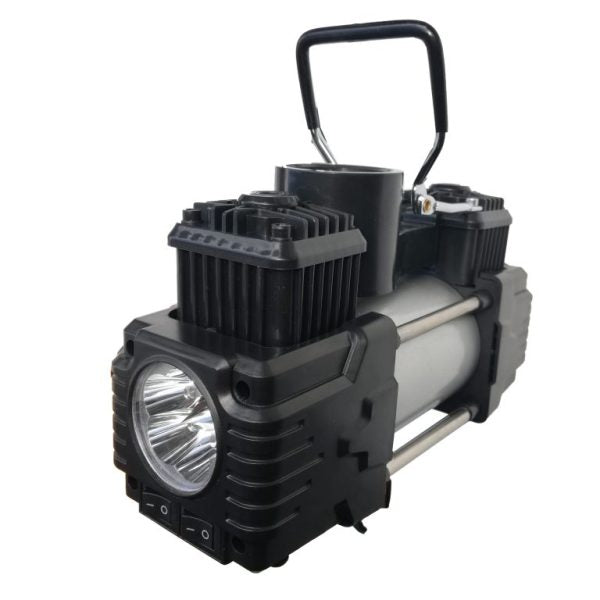 Комплект "Пътна помощ" - компресор за гуми с LED фенер, маркуч за въздух и инструменти